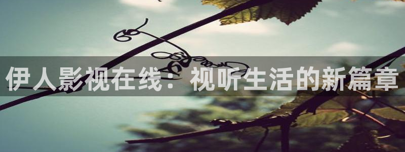 伊人影视在线：视听生活的新篇章